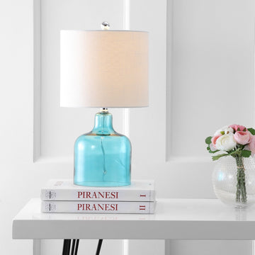 Gemma 19" Glass Bell LED Table Lamp - JONATHAN Y